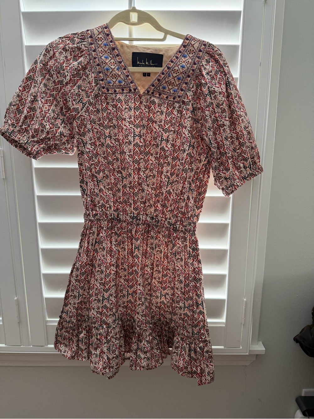 Kensie Red Patterned Short Dress